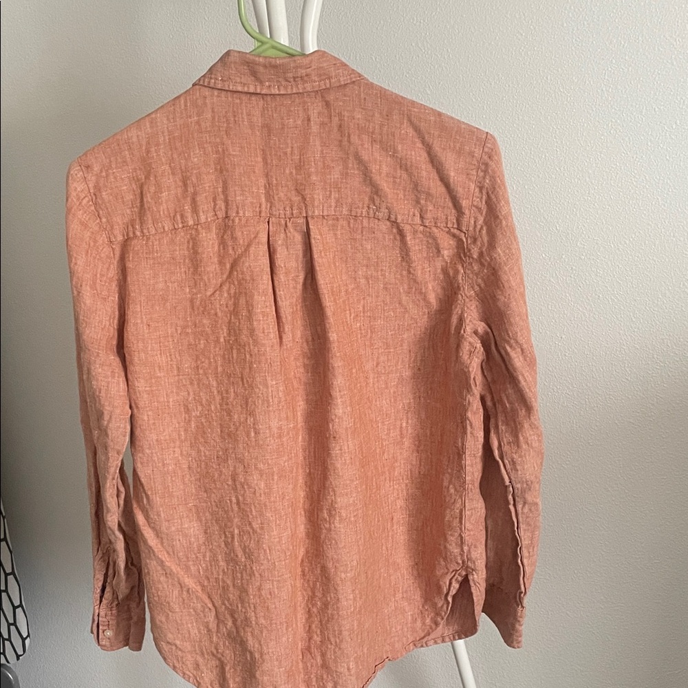 Loft Women's Rust Button-Up Blouse - image 3